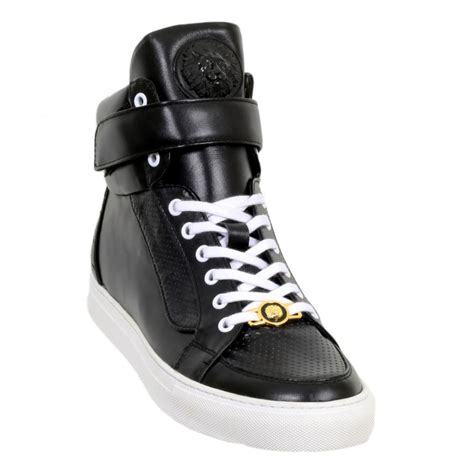 versace high tops sneakers|versace black and white sneakers.